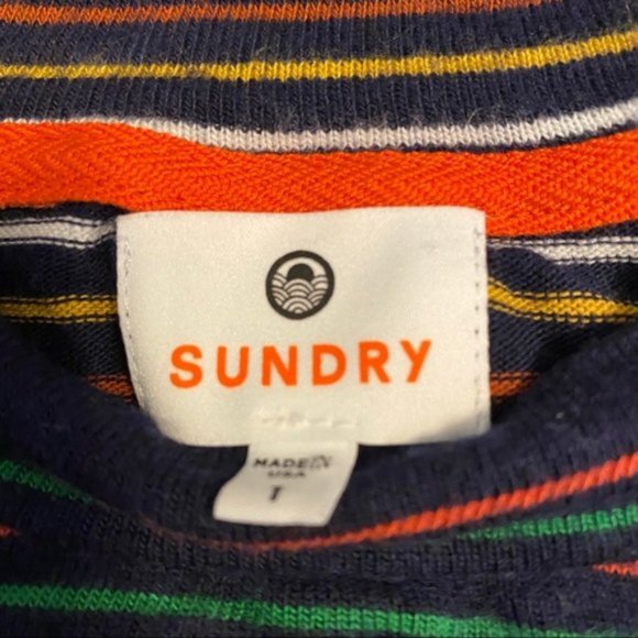 Sundry Kimono-Sleeve Striped Pullover Soft Sweatshirt Size 1 (S) - Picture 9 of 12